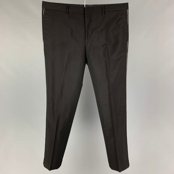 GIVENCHY Size 36 Black Wool Blend Zip Fly Dress Pants - Picture 1 of 5